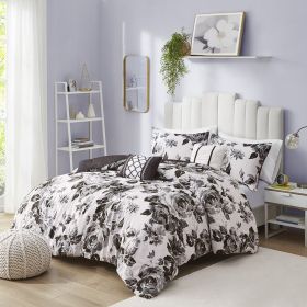 Full/Queen Floral Print Comforter Set