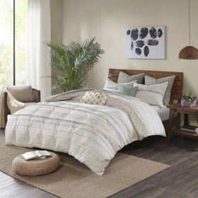 Full/Queen Cotton Printed Duvet Cover Set with Trims