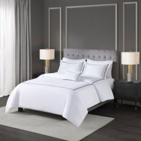 King/Cal King 100% Cotton Sateen Embroidered Comforter Set