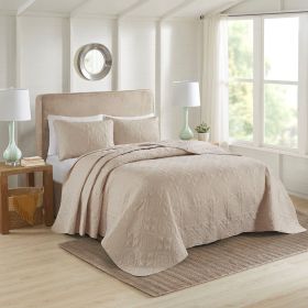 3 Piece Reversible Bedspread Set Khaki Full/Queen