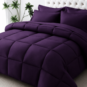 Purple Bedding Comforter Set  Twin/Queen/King (Inclusion: Comforter *1+Pillowcase*2, size: QUEEN)