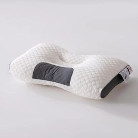 2pcs Knitted SPA Massage Neck Pillow, Cervical Orthopedic Neck Pillow, Soft, Adjustable Ergonomic Contour Support Pillow, Pillow Core (Color: White)